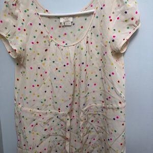 kate spade polka dot top